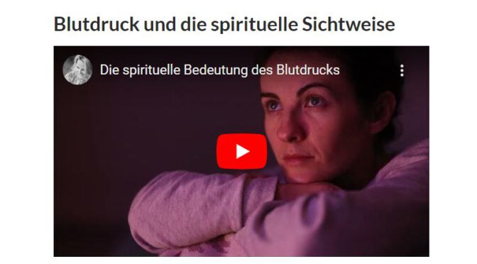 Blutdruck und die spirituelle Sichtweise